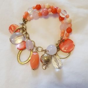 Premier Designs Pink and Coral Bracelet
